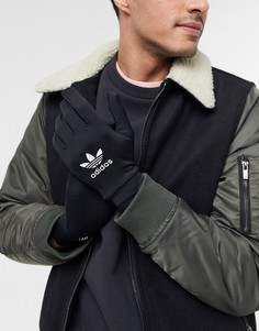 Черные перчатки с логотипом adidas Originals-Черный