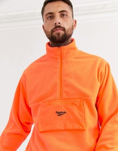 Оранжевая флисовая куртка Reebok-Оранжевый