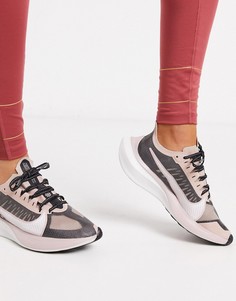 Черные кроссовки с отделкой цвета розового золота Nike Running Zoom Gravity-Розовый