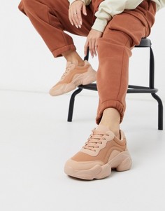 Бежевые кроссовки на массивной подошве ASOS DESIGN-Бежевый