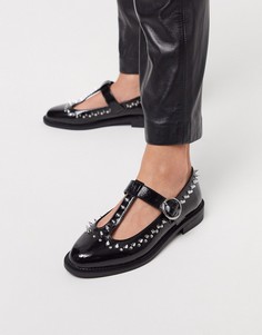 Черные туфли с шипами ASOS DESIGN-Черный