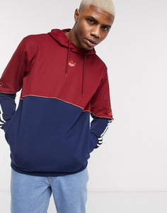 Худи красного/темно-синего цвета с логотипом adidas Originals-Красный