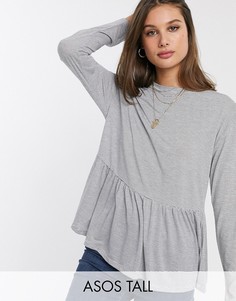 Легкий свободный топ в фактурную полоску ASOS DESIGN Tall-Мульти