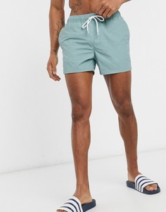 Зеленые шорты для плавания с эффектом кислотной стирки ASOS DESIGN-Зеленый