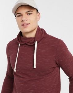 Бордовый топ с высоким воротом Esprit-Красный