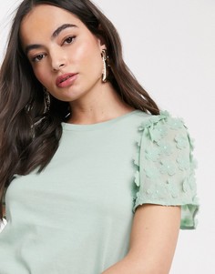 Зеленая футболка River Island-Зеленый