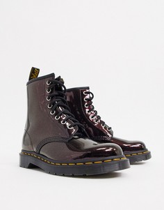 Кожаные ботинки с эффектом металлик Dr Martens 1460-Красный