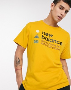 Желтая футболка New Balance-Желтый