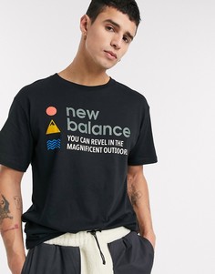 Черная футболка New Balance Athletics Trail-Черный