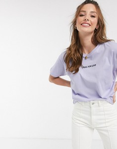 Футболка с вышивкой "fool for love" ASOS DESIGN-Белый