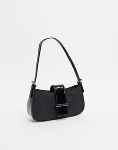 Черная сумка на плечо в стиле 90-х со вставками ASOS DESIGN-Черный