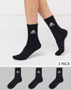 Набор из 3 пар черных носков adidas-Черный