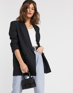 Черный пиджак ASOS DESIGN