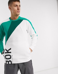 Свитшот с круглым вырезом Reebok Blocked-Белый
