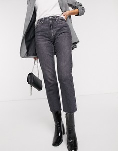 Черные прямые джинсы с контрастными швами Topshop-Мульти