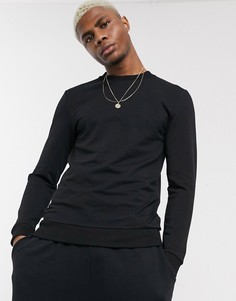 Черный обтягивающий свитшот ASOS DESIGN