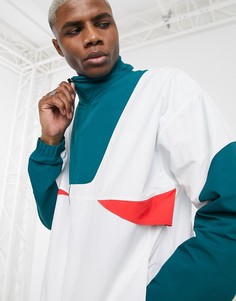 Сине-зеленая куртка на молнии Reebok Training-Синий