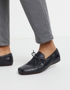 Черные мокасины из мягкой кожи ASOS DESIGN-Черный