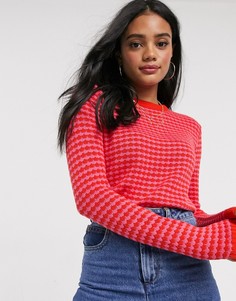 Красный фактурный вязаный джемпер Brave Soul