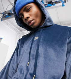 Темно-синий велюровый худи Reebok эксклюзивно для ASOS