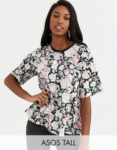 Топ с цветочным принтом ASOS DESIGN Tall-Мульти
