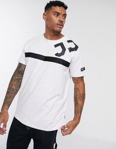 Белая oversize-футболка с логотипом Jack & Jones-Белый