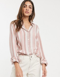 Рубашка бойфренда в полоску с длинными рукавами ASOS DESIGN-Мульти