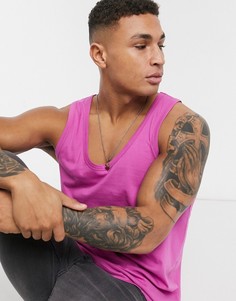 Фиолетовая майка из органического хлопка ASOS DESIGN-Фиолетовый