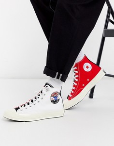 Кеды с белой и красной стороной Converse Chuck 70-Белый