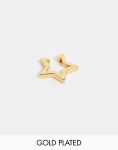Позолоченный кафф с дизайном "звезда" Orelia-Золотой