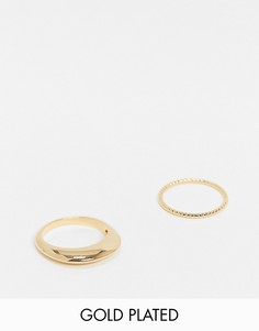 Набор позолоченных колец Orelia-Золотой