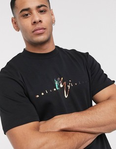 Черная футболка с логотипом River Island-Черный