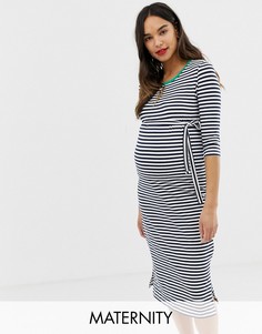 Платье миди в полоску для беременных Mamalicious-Мульти Mama.Licious