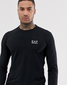 Черный лонгслив с логотипом Armani EA7 Train Core ID