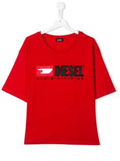 Diesel Kids футболка с вышитыми логотипом