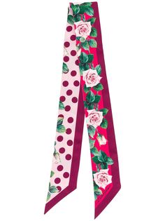Dolce & Gabbana узкий платок с принтом Tropical Rose