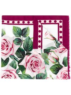 Dolce & Gabbana платок с принтом Tropical Rose
