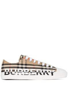 Burberry кеды в клетку Vintage Check с логотипом