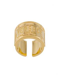 Versace кольцо с гравированным логотипом
