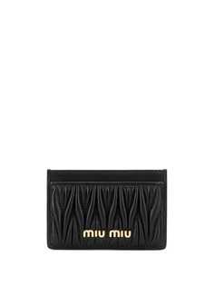 Miu Miu стеганый картхолдер с логотипом