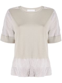 Fabiana Filippi трикотажный топ со вставками