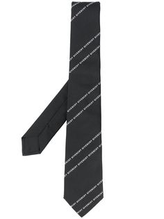 Givenchy галстук в полоску с логотипом