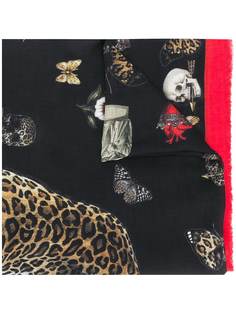Alexander McQueen платок с леопардовым принтом
