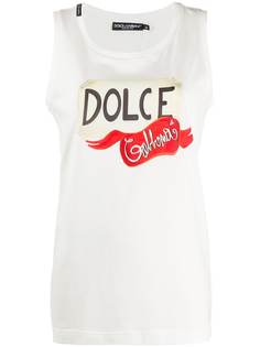 Dolce & Gabbana топ без рукавов с логотипом