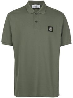 Stone Island рубашка-поло с нашивкой-логотипом