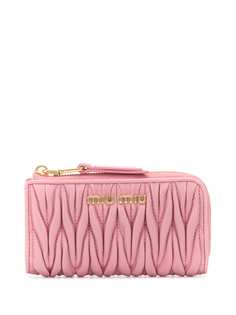 Miu Miu фактурный кошелек с металлическим логотипом