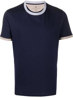 Brunello Cucinelli футболка с контрастной отделкой