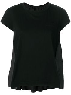 Sacai футболка с удлиненной панелью на спине
