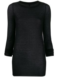 Rick Owens трикотажный топ в рубчик
