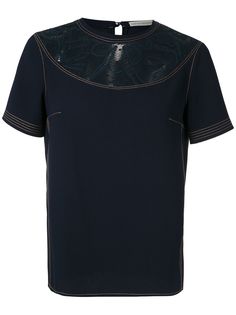 Martha Medeiros футболка с кружевными вставками